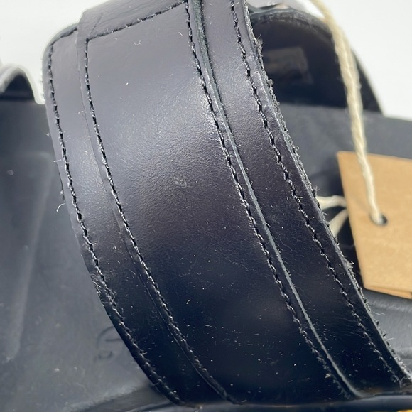 New Men’s Black Dr. Martens Myles Brando Leather Buckle Slide Sandals Size 12 - Picture 9 of 12